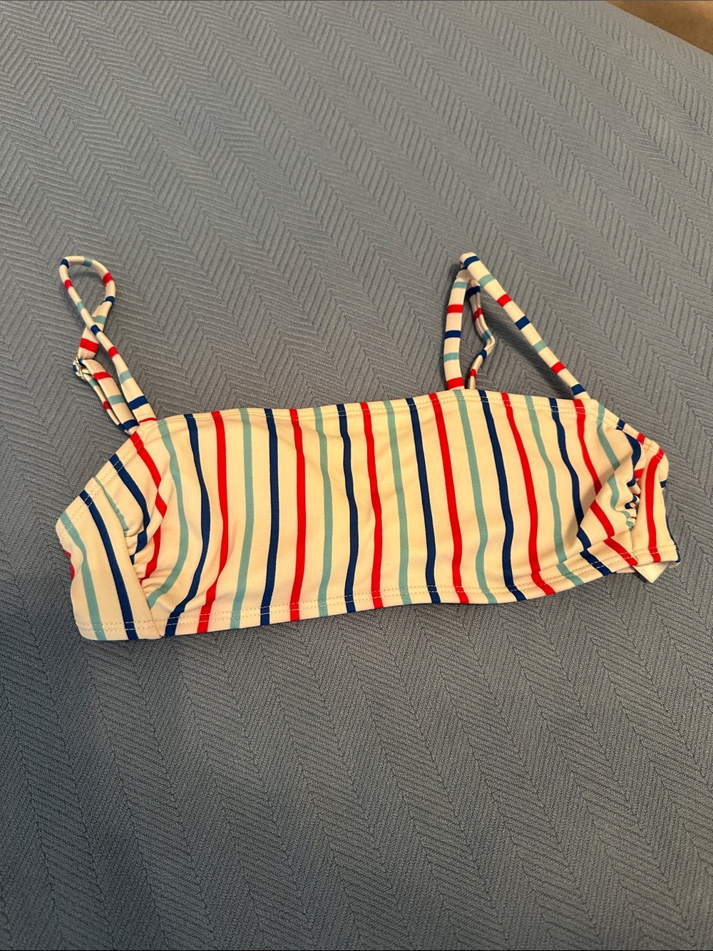 Target Striped Bikini Top with Red White and Blue Stripes